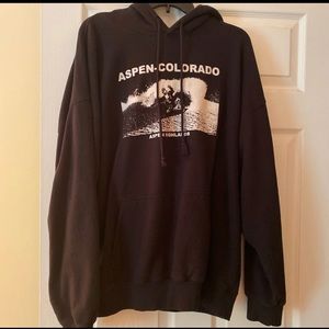 Aspen Colorado Brandy Melville Black Hoodie
